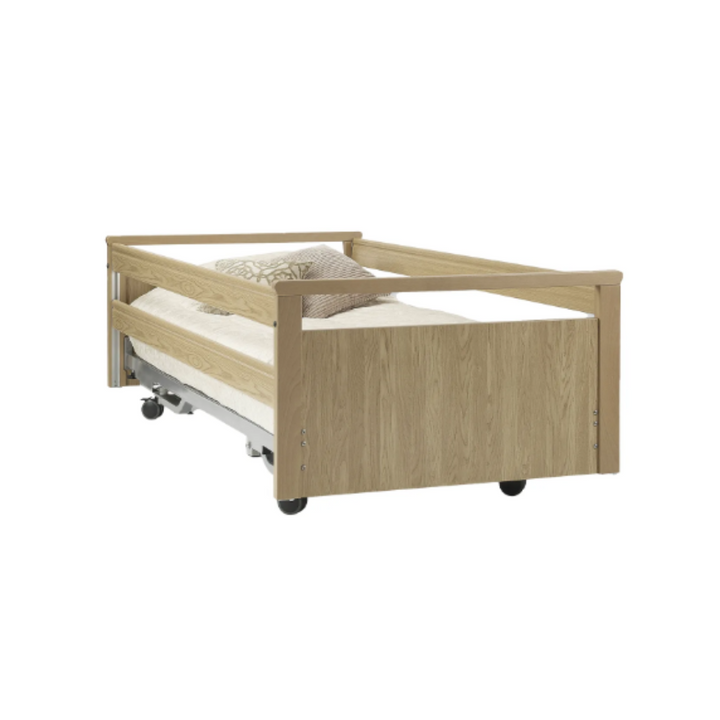 Altida is an adjustable low profiling bed capable of meeting a broad range of care needs whilst creating a homely atmosphere within care home bedrooms.