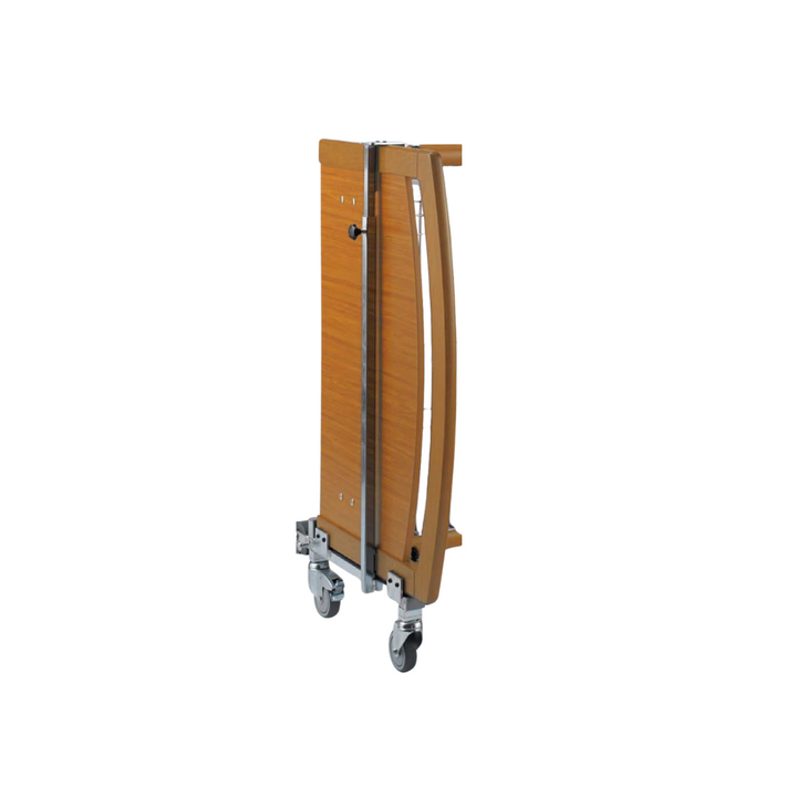 Bed transport trolley for assembled nursing home beds