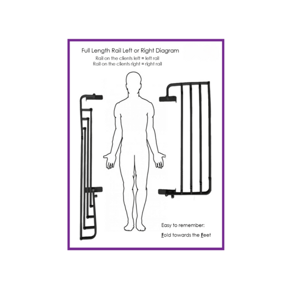 ICare Full-Length Fold-Down Bed Side Rails