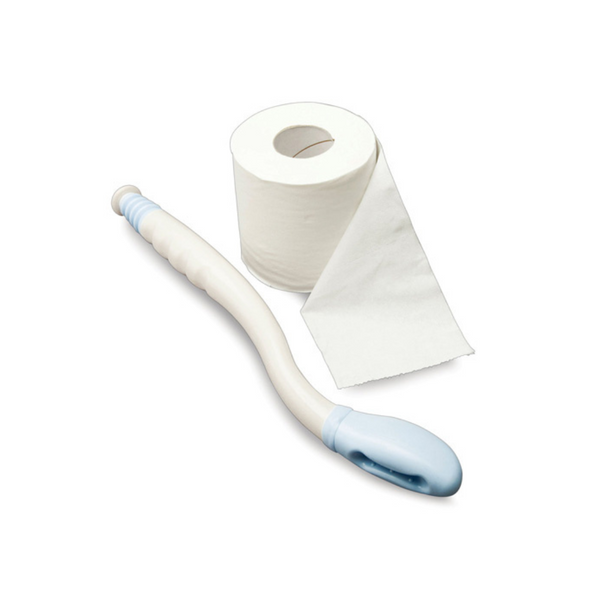 Buckingham Bottom Wiper and a toilet paper roll shown side by side