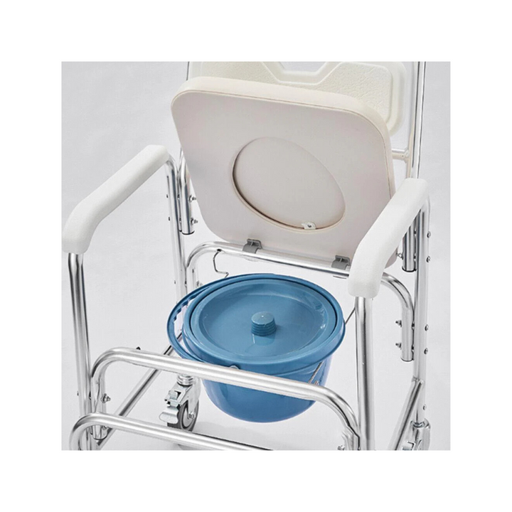 Designed for ease and hygiene, this commode bowl includes a secure lid and carry handle for discreet transport. Ideal for K Care mobile and bedside commodes.