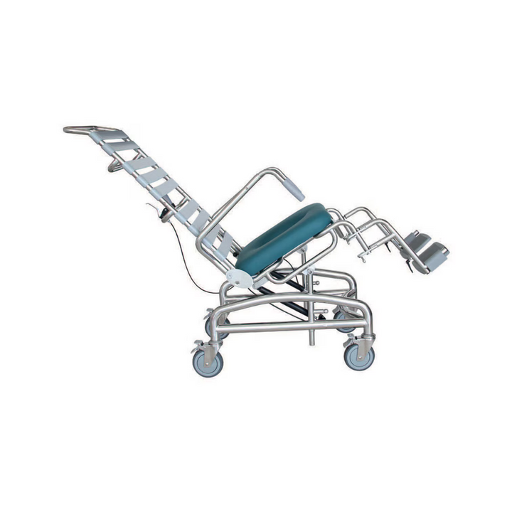Its unique tilt-in-space feature and ergonomic design provide superior comfort and support during showering and toileting. Its durable construction and easy-roll wheels ensure stability and maneuverability.