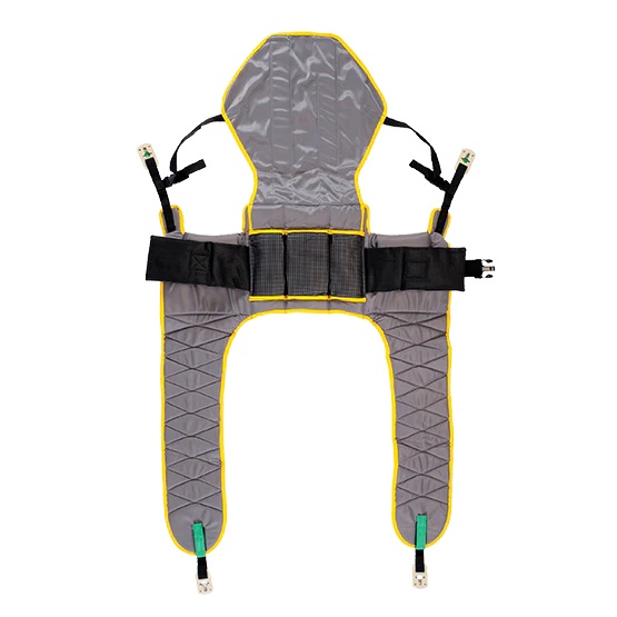 The Oxford Comfort Access padded sling (medium) is designed specifically to facilitate the toileting process. This sling can be used in conjunction with a 4-point positioning cradle, the Securi3 Clip system ensures all movements of the patient are safe and secure. 