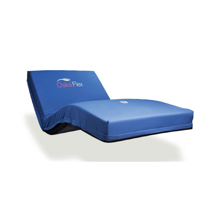 Modular foam pressure care mattress with cube design for high-risk patients, turnable for extended use, suitable for profiling and divan beds.