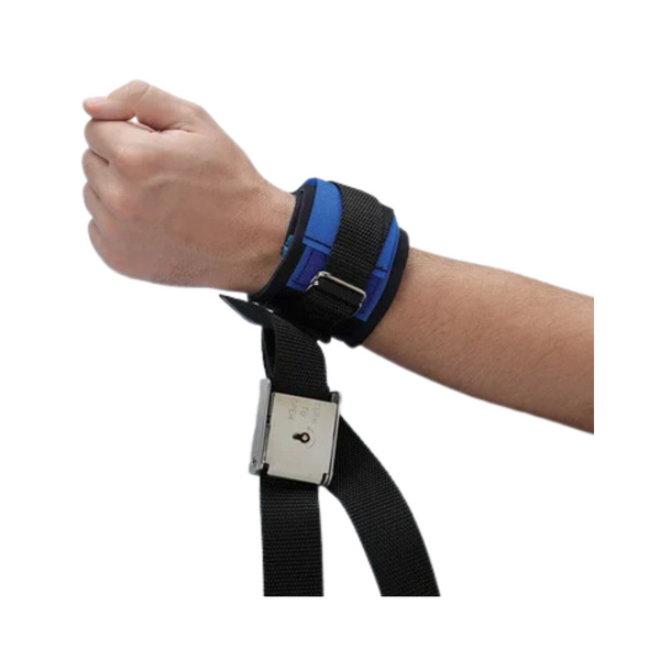 a hand with the posey limb holder securely fitted on the wrist 