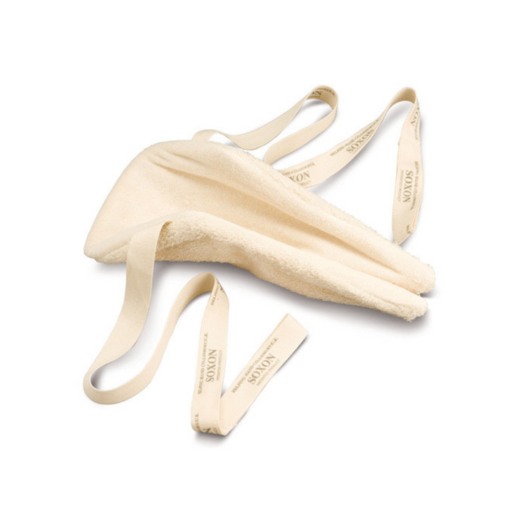 A flexible fabric gutter to help pull on socks or stockings, designed for those having difficulty in bending or reaching.