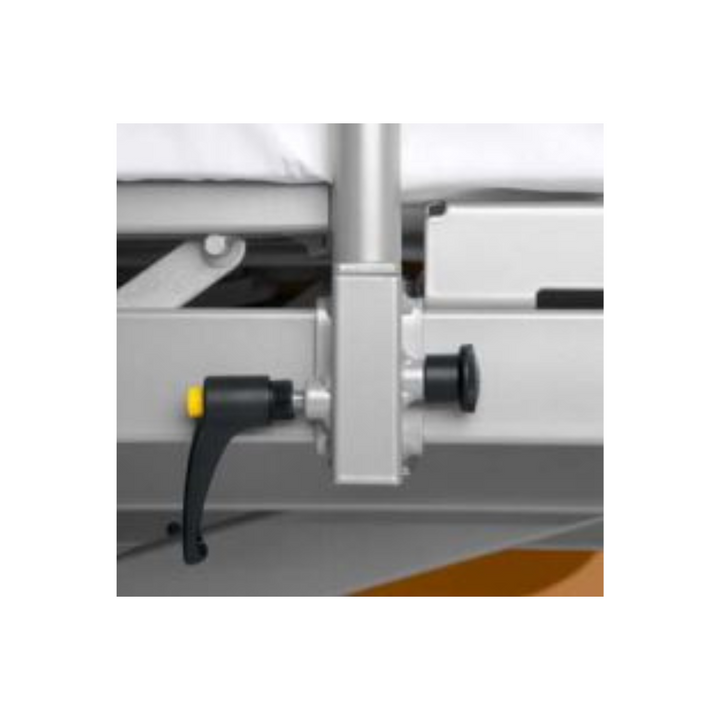 Securely attach a stand-up aid to WIBO beds with this adapter. Enhances user stability and independence while reducing fall risk during transfers.