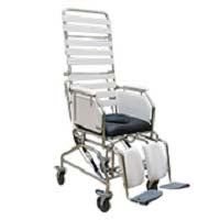 KCare Tilting Mobile Shower Commode with Fixed Padded Armrests