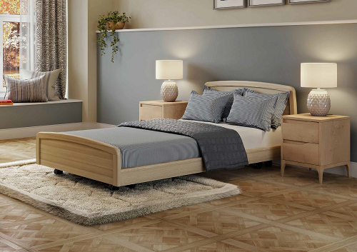 Empresa Aged Care Bed | King Single, Skandi, Lissa Oak with side panels