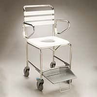 KCare Mobile Shower Commode - Premium with Slide Footrest