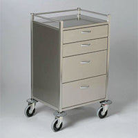 TROLLEY,Fortress,Anaesthetic,4 Drawer,S/S,600x490x1070mm