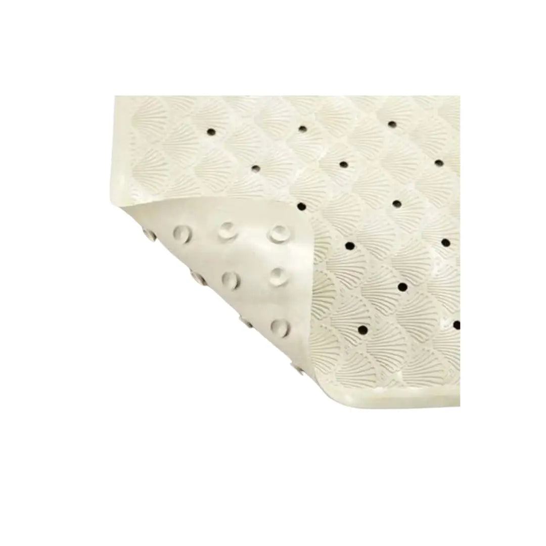 Non-slip bath mat with suction cups and drainage holes