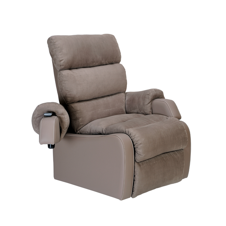The CELESTE electric lift chair offers ultra-soft comfort, multiple positions, and easy medical access. Its removable armrests allow for effortless transfers and cleaning, making it ideal for both home and aged care facilities.